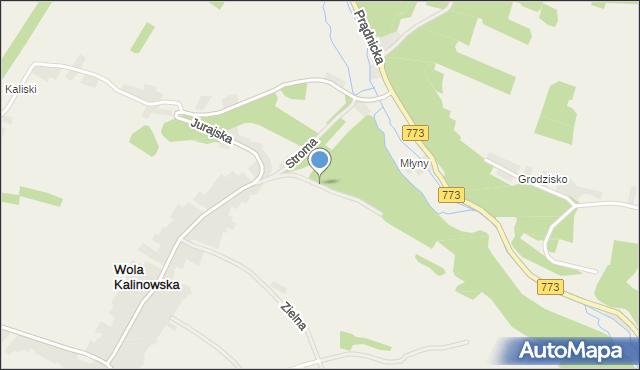 Wola Kalinowska, Widokowa, mapa Wola Kalinowska