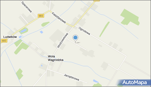 Wola Wągrodzka, Wiatraczna, mapa Wola Wągrodzka