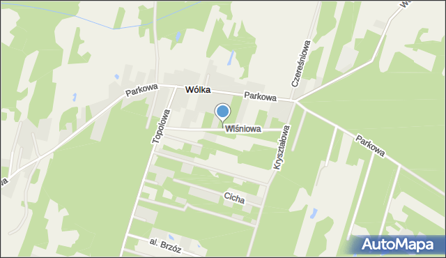 Wólka gmina Leszno, Wiśniowa, mapa Wólka gmina Leszno