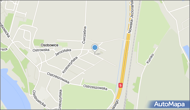 Wrocław, Wieluńska, mapa Wrocławia