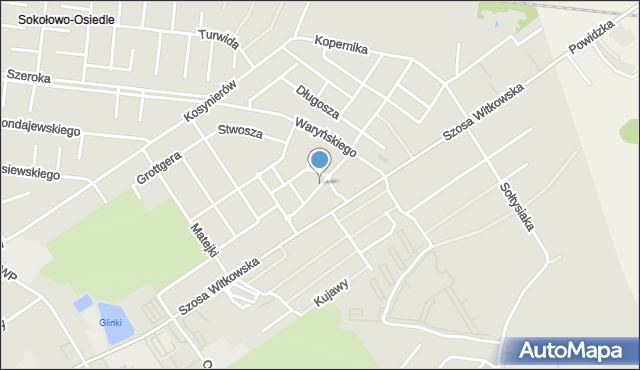 Września, Witkiewicza Stanisława Ignacego, mapa Wrześni