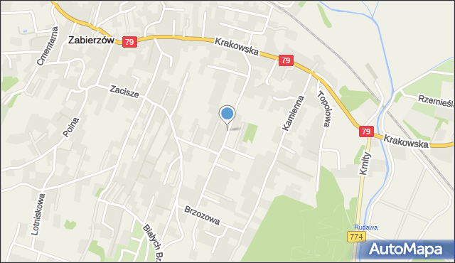 Zabierzów powiat krakowski, Widokowa, mapa Zabierzów powiat krakowski