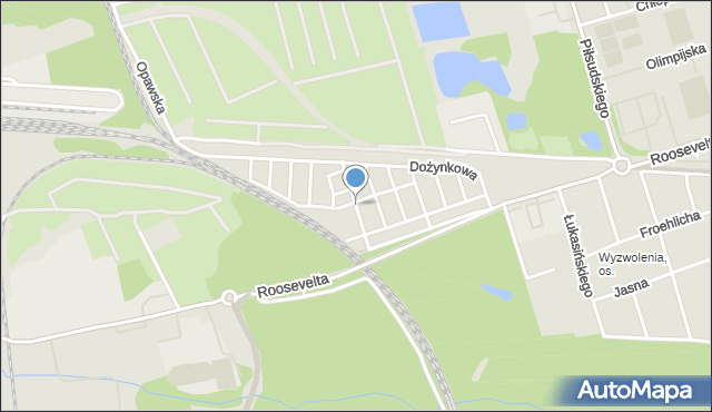 Zabrze, Wiarusów, mapa Zabrza