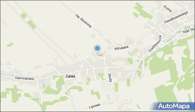 Zalas gmina Krzeszowice, Widokowa, mapa Zalas gmina Krzeszowice