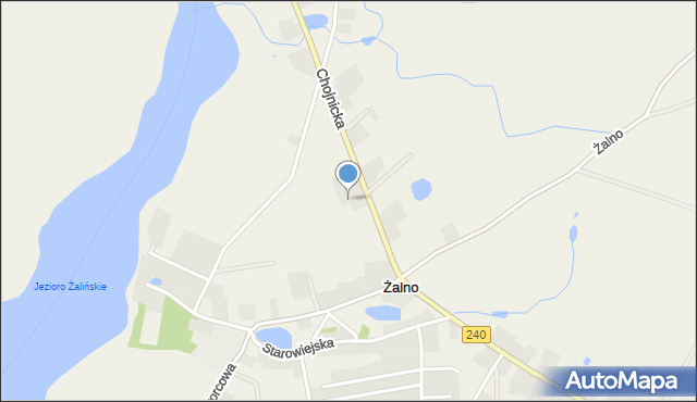 Żalno, Wiatrakowa, mapa Żalno