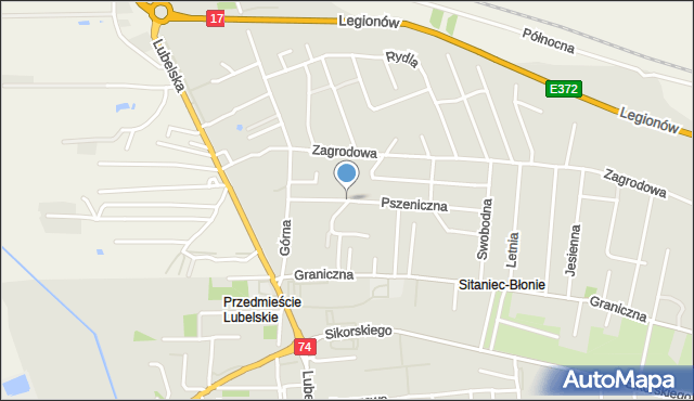 Zamość, Witosa Wincentego, mapa Zamościa