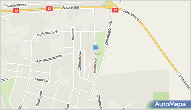 Żary, Wiśniowa, mapa Żary