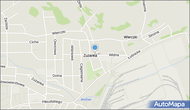 Zawiercie, Widna, mapa Zawiercie