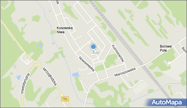 Zawiercie, Wilgi, mapa Zawiercie