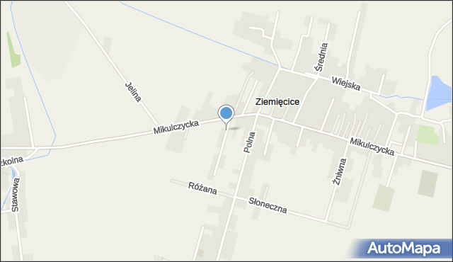 Ziemięcice, Wichrowa, mapa Ziemięcice