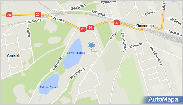 Złocieniec, Widok, mapa Złocieniec