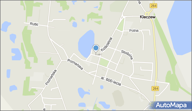 Kleczew, Wjazdowa, mapa Kleczew