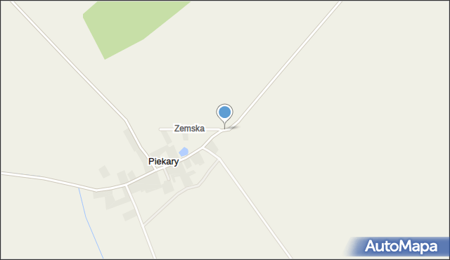 Piekary gmina Stęszew, Wjazdowa, mapa Piekary gmina Stęszew