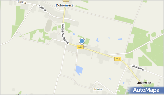 Dobromierz gmina Kluczewsko, Włoszczowska, mapa Dobromierz gmina Kluczewsko