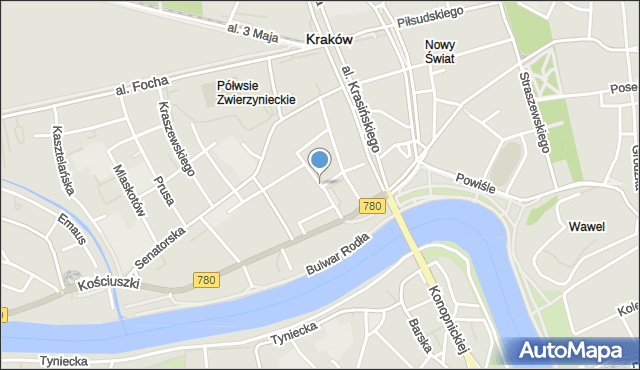 Kraków, Włóczków, mapa Krakowa