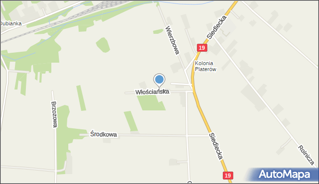 Platerów, Włościańska, mapa Platerów