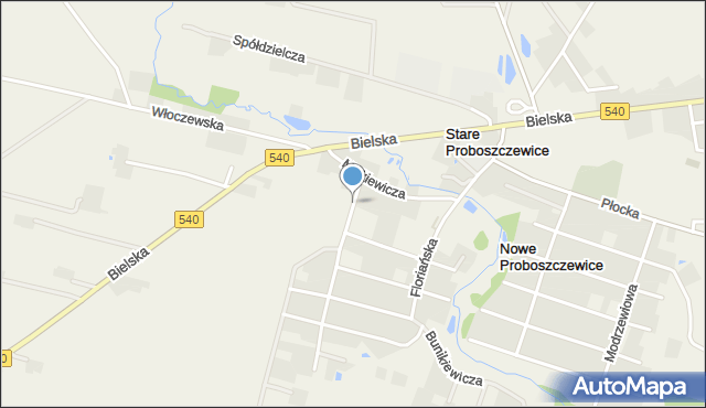 Stare Proboszczewice, Władysława Hermana, mapa Stare Proboszczewice