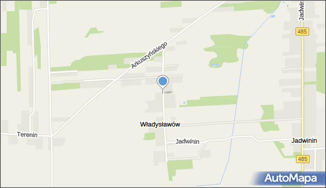 Władysławów gmina Pabianice, Władysławów, mapa Władysławów gmina Pabianice
