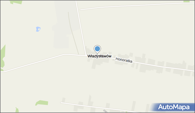 Władysławów gmina Ślesin, Władysławów, mapa Władysławów gmina Ślesin