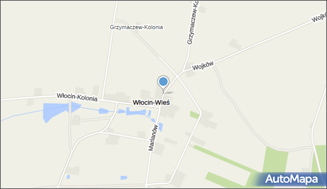 Włocin-Wieś, Włocin-Wieś, mapa Włocin-Wieś
