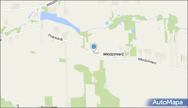 Włodzimierz gmina Szczytniki, Włodzimierz, mapa Włodzimierz gmina Szczytniki