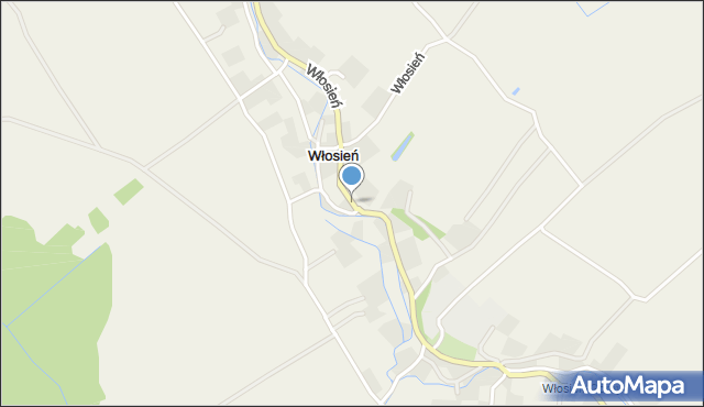 Włosień, Włosień, mapa Włosień