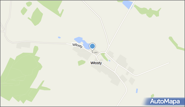 Włosty gmina Biała Piska, Włosty, mapa Włosty gmina Biała Piska