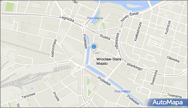 Wrocław, Włodkowica Pawła, mapa Wrocławia