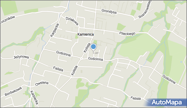 Bielsko-Biała, Wojnara Franciszka, mapa Bielsko-Białej