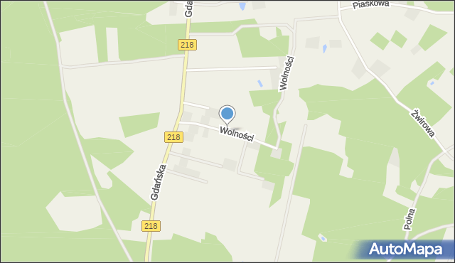 Bieszkowice, Wolności, mapa Bieszkowice