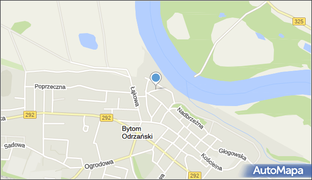 Bytom Odrzański, Wodna, mapa Bytom Odrzański