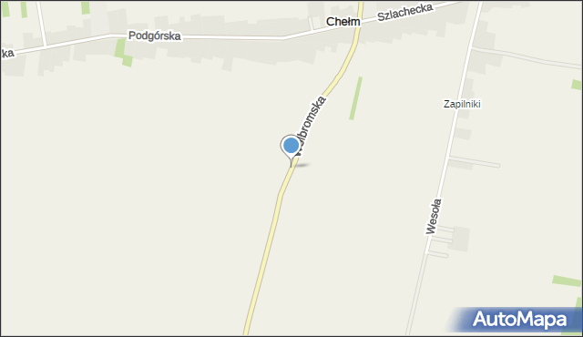 Chełm gmina Wolbrom, Wolbromska, mapa Chełm gmina Wolbrom