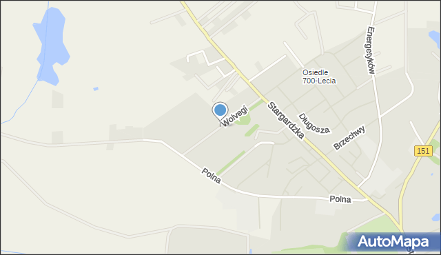 Choszczno, Wolvegi, mapa Choszczno