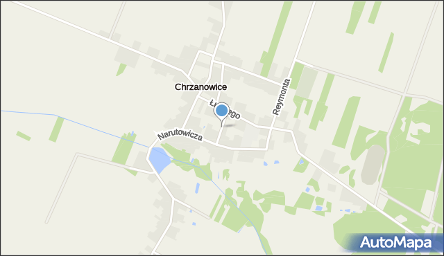 Chrzanowice gmina Gomunice, Wolności, mapa Chrzanowice gmina Gomunice