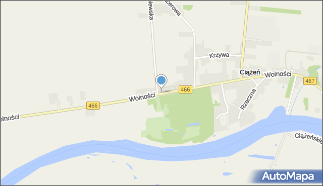 Ciążeń, Wolności, mapa Ciążeń