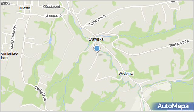 Ciężkowice powiat tarnowski, Wodospadowa, mapa Ciężkowice powiat tarnowski