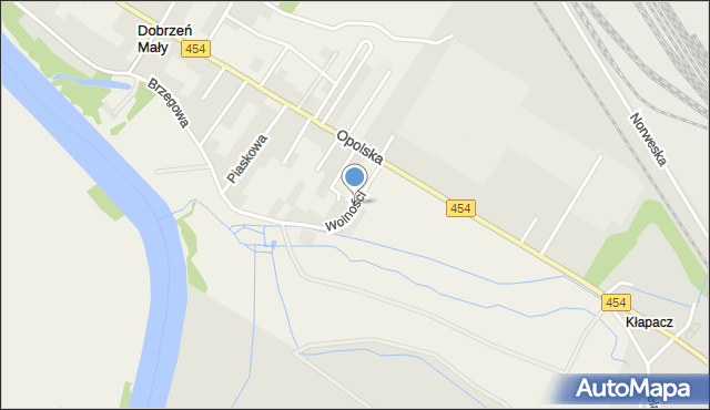 Dobrzeń Mały, Wolności, mapa Dobrzeń Mały