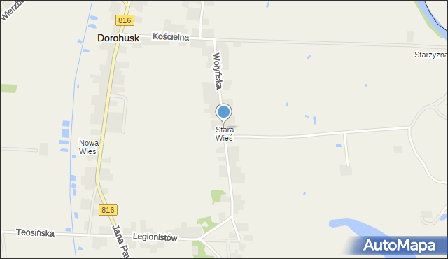 Dorohusk, Wołyńska, mapa Dorohusk