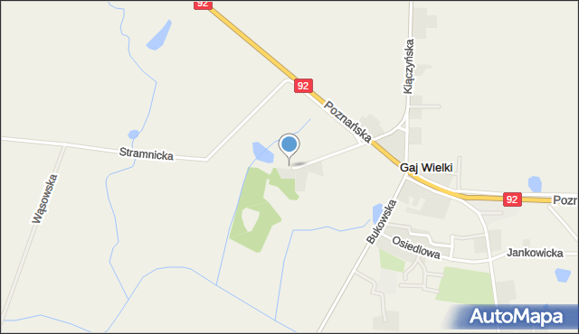 Gaj Wielki, Wolniakowskiego Stanisława, mapa Gaj Wielki