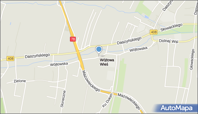Gliwice, Wójtowska, mapa Gliwic