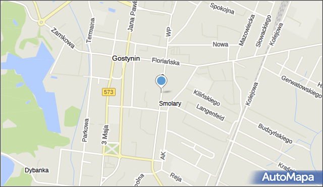 Gostynin, Wojska Polskiego, mapa Gostynin