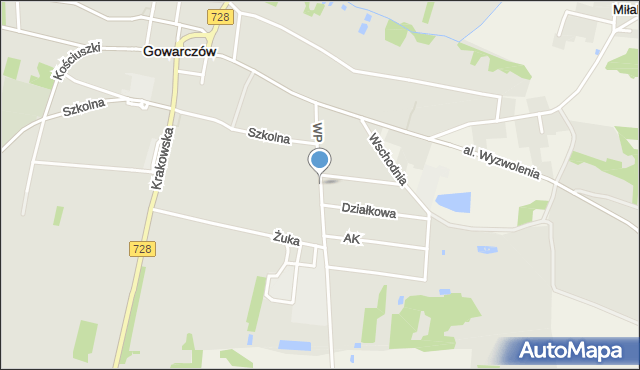 Gowarczów, Wojska Polskiego, mapa Gowarczów