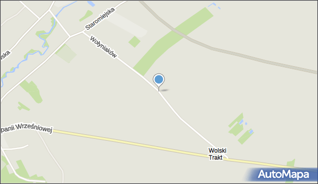 Iłża, Wołyniaków, mapa Iłża