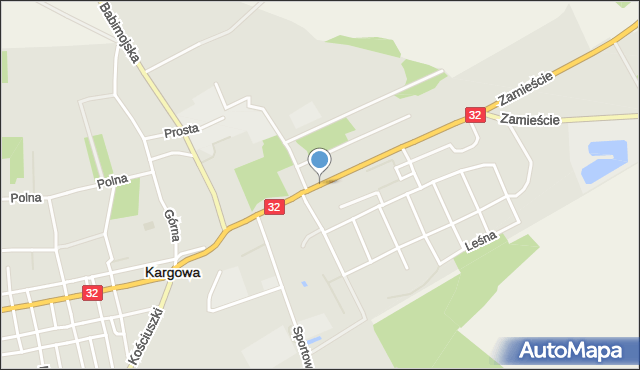 Kargowa, Wolsztyńska, mapa Kargowa