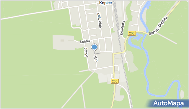 Kępice powiat słupski, Wojska Polskiego, mapa Kępice powiat słupski