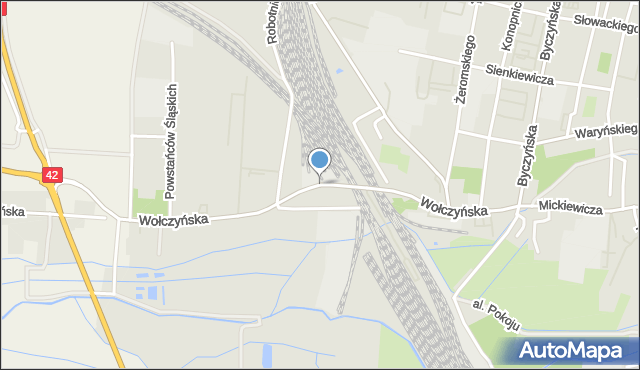 Kluczbork, Wołczyńska, mapa Kluczbork