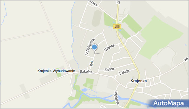 Krajenka, Wojska Polskiego, mapa Krajenka