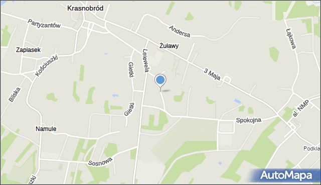 Krasnobród, Wolności, mapa Krasnobród