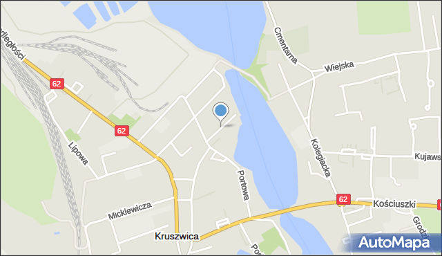 Kruszwica, Wodna, mapa Kruszwica