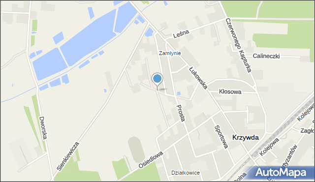 Krzywda powiat łukowski, Wołodyjowskiego Michała, mapa Krzywda powiat łukowski